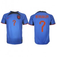 Netherlands Steven Bergwijn #7 Replica Away Shirt World Cup 2022 Short Sleeve